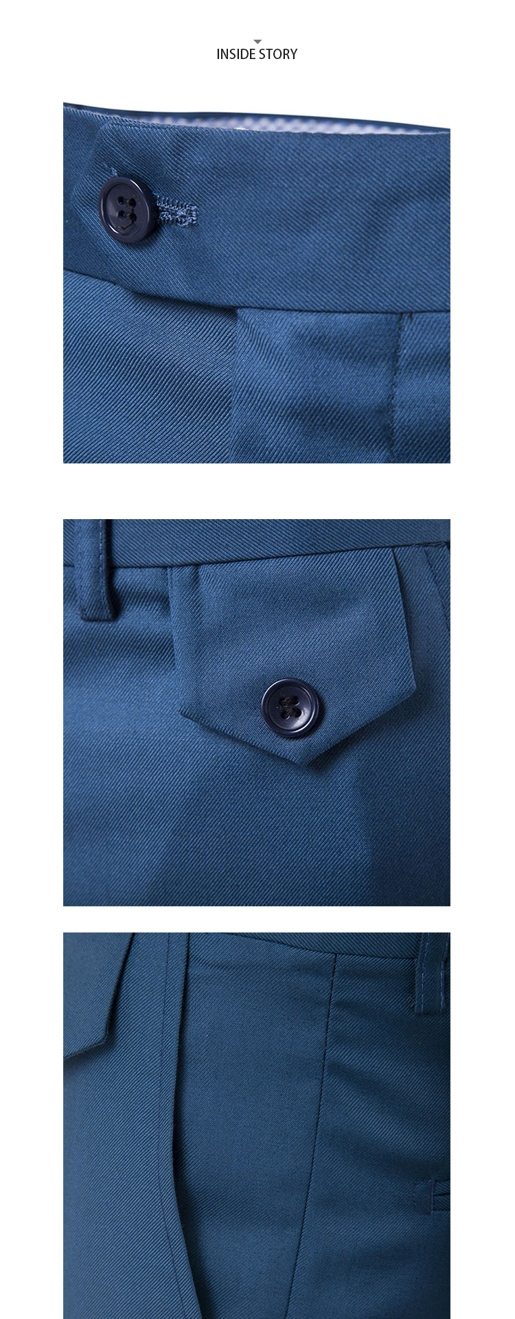 經典單品．布釦設計西裝褲
