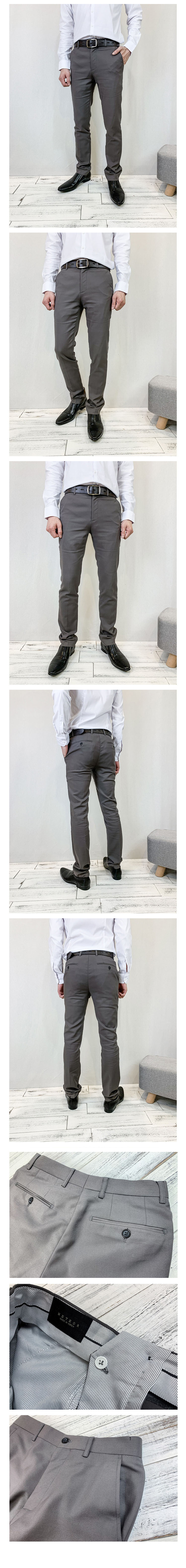 韓國製造單品．簡約窄管顯瘦設計西裝褲